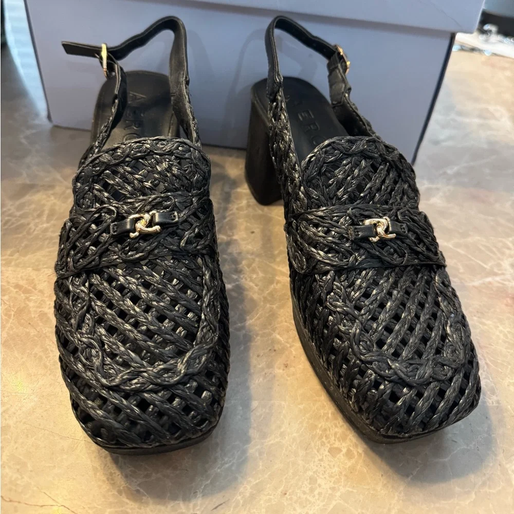 Aerosoles Santiago Raffia Black
Tweed Slingback Size 6 - Picture 2 of 5